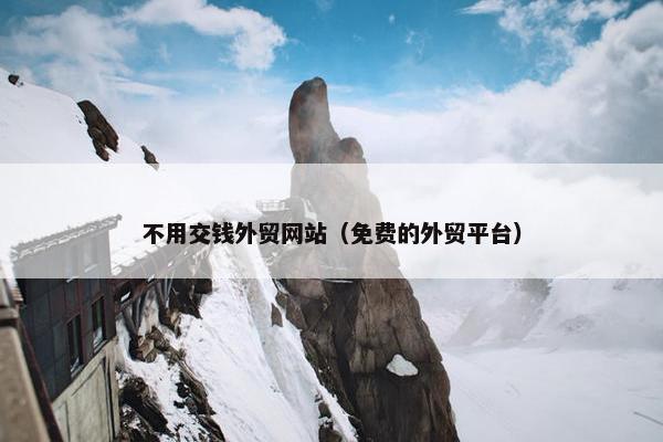 不用交钱外贸网站（免费的外贸平台）
