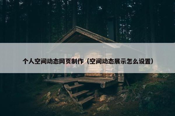 个人空间动态网页制作（空间动态展示怎么设置）