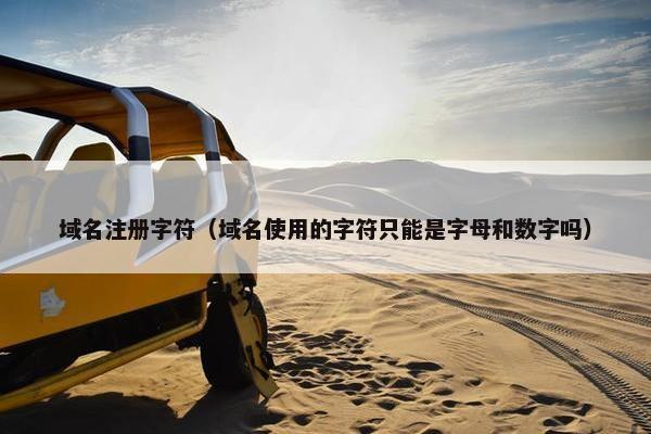 域名注册字符（域名使用的字符只能是字母和数字吗）