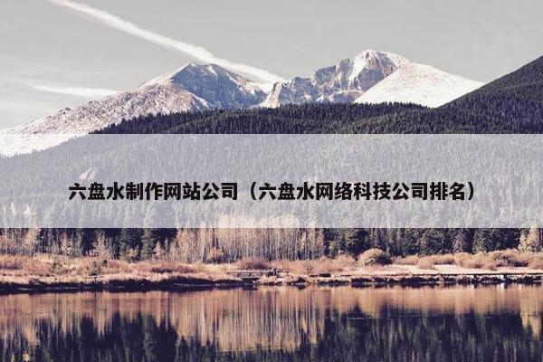 六盘水制作网站公司（六盘水网络科技公司排名）