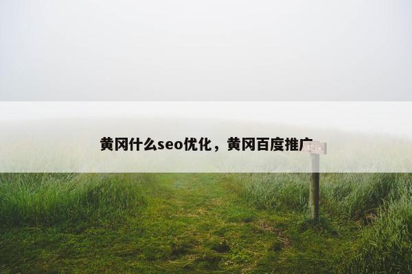 黄冈什么seo优化，黄冈百度推广