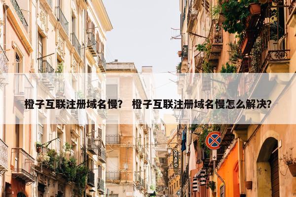橙子互联注册域名慢？ 橙子互联注册域名慢怎么解决？