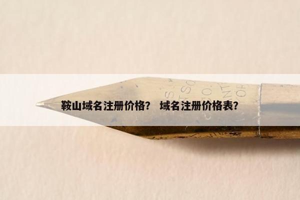 鞍山域名注册价格？ 域名注册价格表？