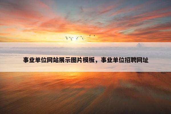 事业单位网站展示图片模板，事业单位招聘网址