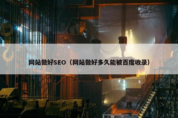 网站做好SEO（网站做好多久能被百度收录）