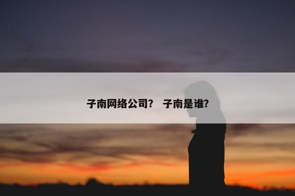 子南网络公司？ 子南是谁？