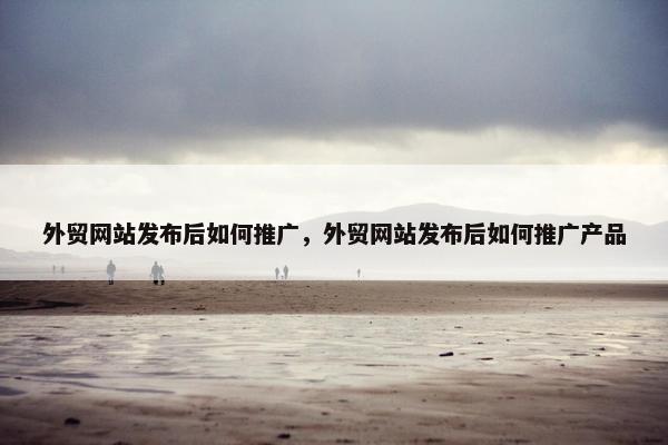 外贸网站发布后如何推广，外贸网站发布后如何推广产品