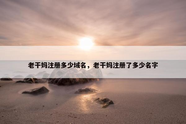老干妈注册多少域名，老干妈注册了多少名字