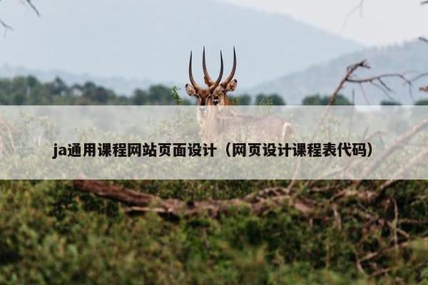 ja通用课程网站页面设计（网页设计课程表代码）