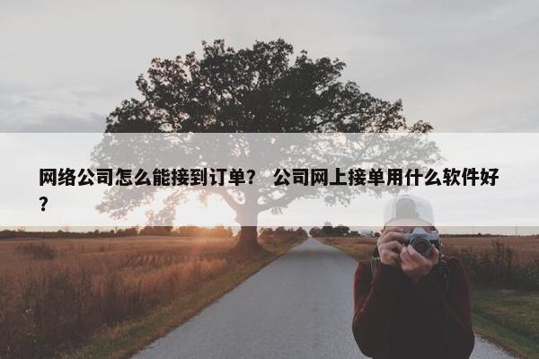 网络公司怎么能接到订单？ 公司网上接单用什么软件好？