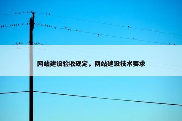 网站建设验收规定，网站建设技术要求