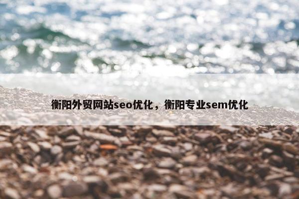 衡阳外贸网站seo优化，衡阳专业sem优化