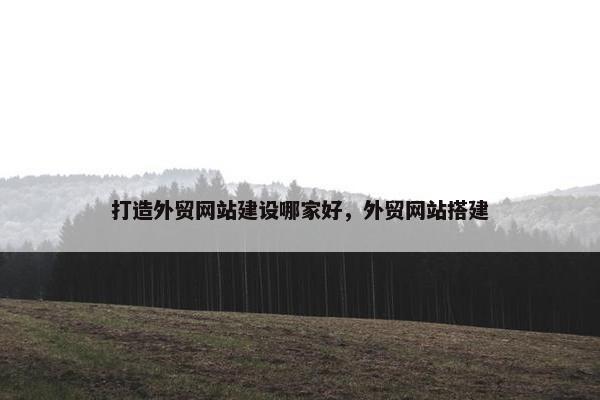 打造外贸网站建设哪家好，外贸网站搭建