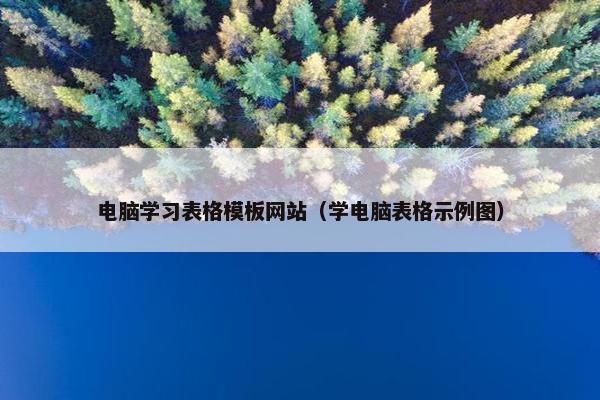 电脑学习表格模板网站（学电脑表格示例图）