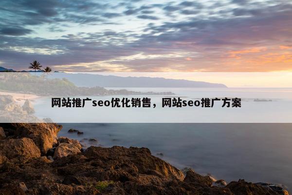 网站推广seo优化销售，网站seo推广方案