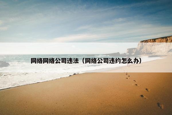 网络网络公司违法（网络公司违约怎么办）