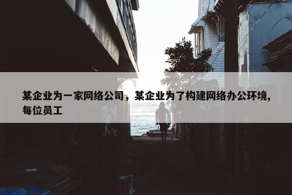 某企业为一家网络公司，某企业为了构建网络办公环境,每位员工