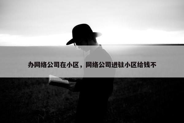 办网络公司在小区，网络公司进驻小区给钱不