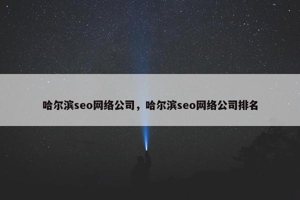 哈尔滨seo网络公司，哈尔滨seo网络公司排名