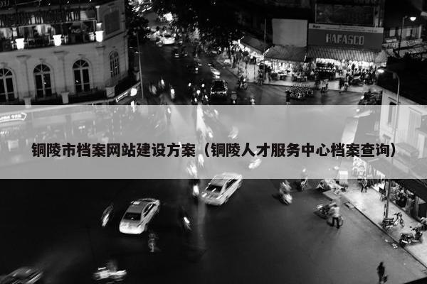 铜陵市档案网站建设方案（铜陵人才服务中心档案查询）