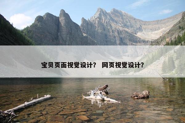 宝贝页面视觉设计？ 网页视觉设计？