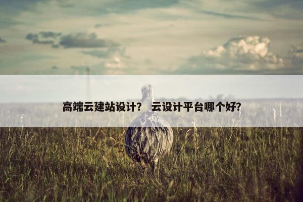 高端云建站设计？ 云设计平台哪个好？