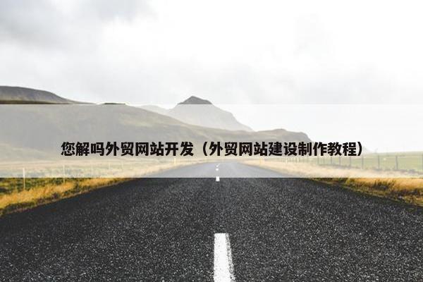 您解吗外贸网站开发（外贸网站建设制作教程）