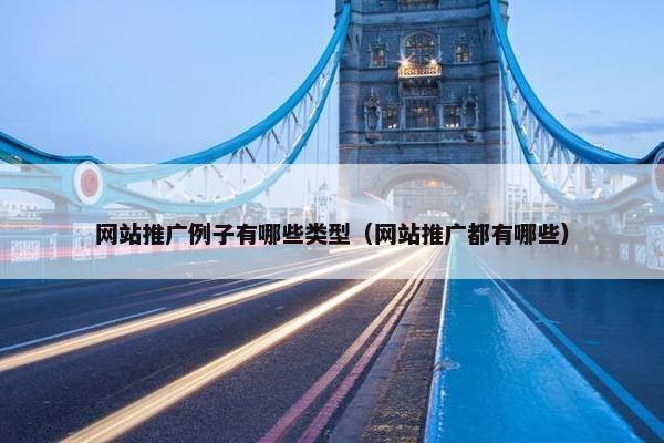 网站推广例子有哪些类型（网站推广都有哪些）