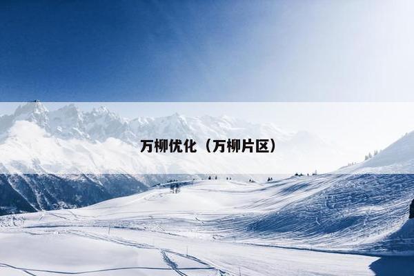 万柳优化（万柳片区）