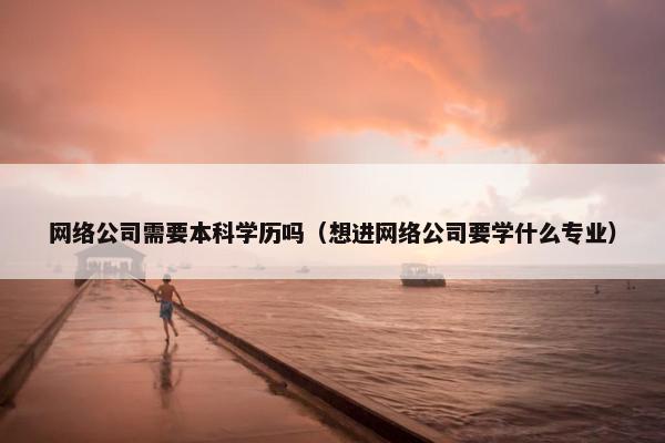 网络公司需要本科学历吗（想进网络公司要学什么专业）