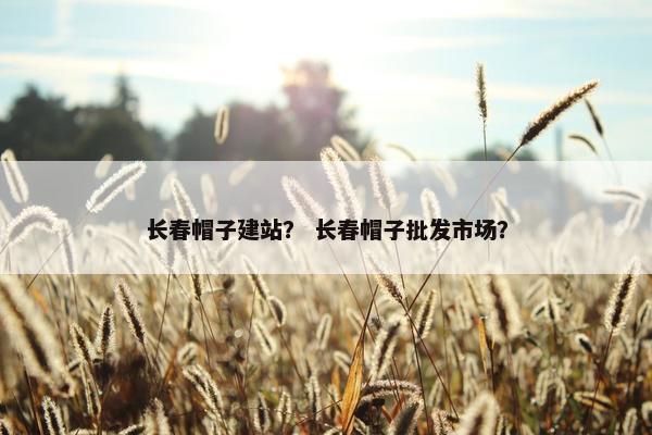 长春帽子建站？ 长春帽子批发市场？