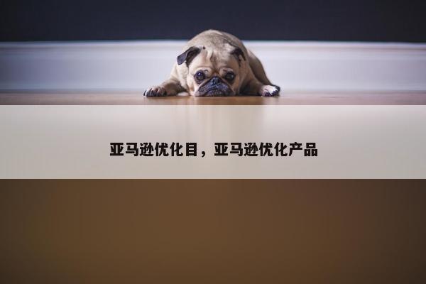 亚马逊优化目，亚马逊优化产品