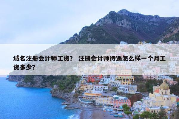 域名注册会计师工资？ 注册会计师待遇怎么样一个月工资多少？
