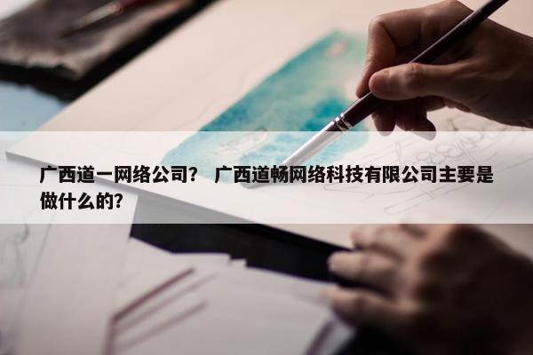 广西道一网络公司？ 广西道畅网络科技有限公司主要是做什么的？