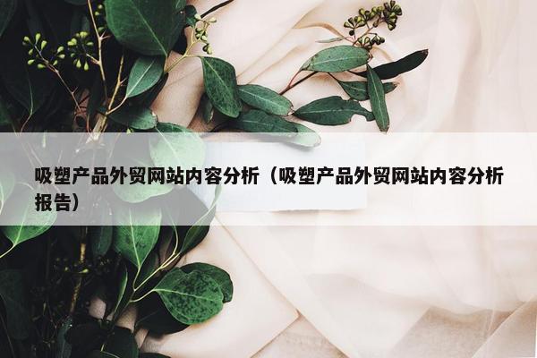 吸塑产品外贸网站内容分析（吸塑产品外贸网站内容分析报告）