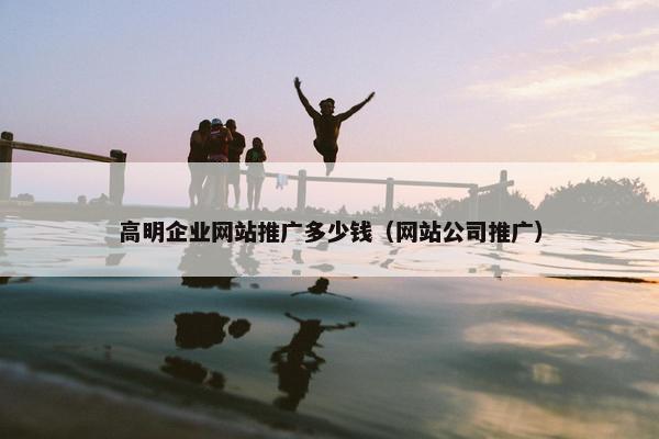 高明企业网站推广多少钱（网站公司推广）