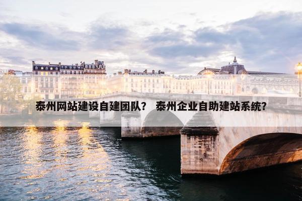 泰州网站建设自建团队？ 泰州企业自助建站系统？
