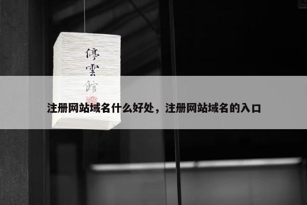 注册网站域名什么好处，注册网站域名的入口