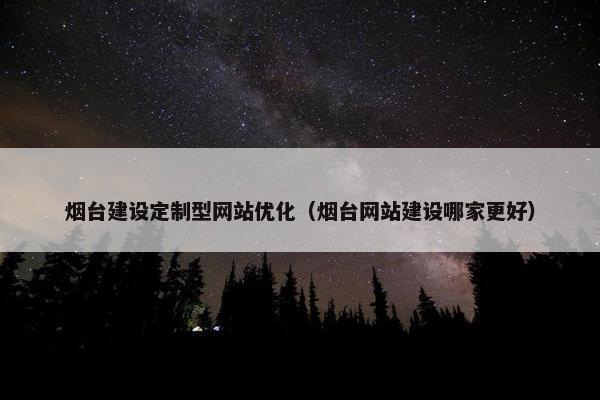 烟台建设定制型网站优化（烟台网站建设哪家更好）