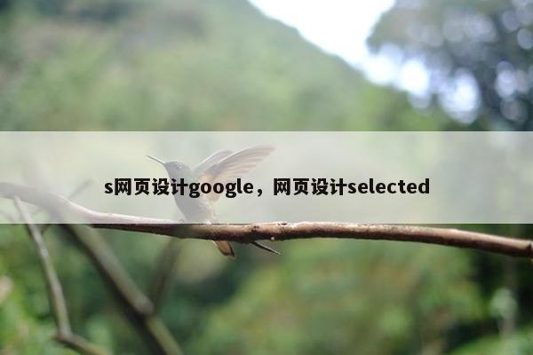 s网页设计google，网页设计selected