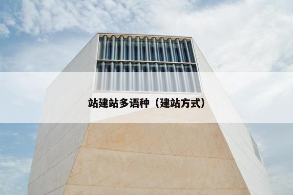 站建站多语种（建站方式）