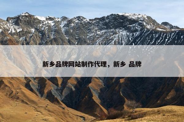 新乡品牌网站制作代理，新乡 品牌