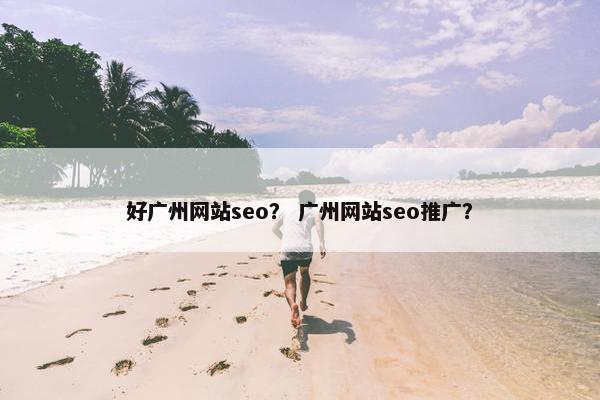 好广州网站seo？ 广州网站seo推广？