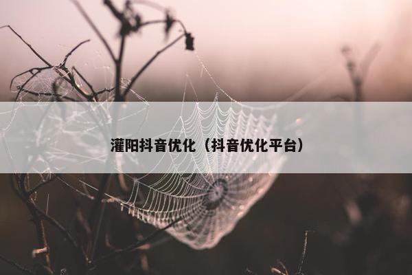 灌阳抖音优化（抖音优化平台）