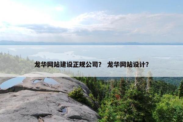 龙华网站建设正规公司？ 龙华网站设计？