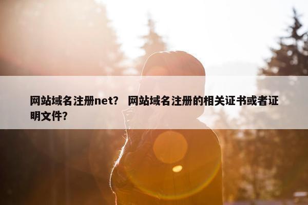 网站域名注册net？ 网站域名注册的相关证书或者证明文件？