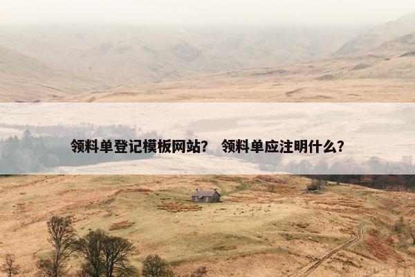 领料单登记模板网站？ 领料单应注明什么？