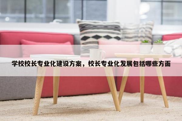 学校校长专业化建设方案，校长专业化发展包括哪些方面