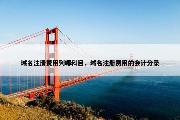 域名注册费用列哪科目，域名注册费用的会计分录