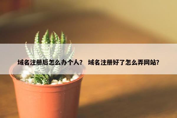 域名注册后怎么办个人？ 域名注册好了怎么弄网站？